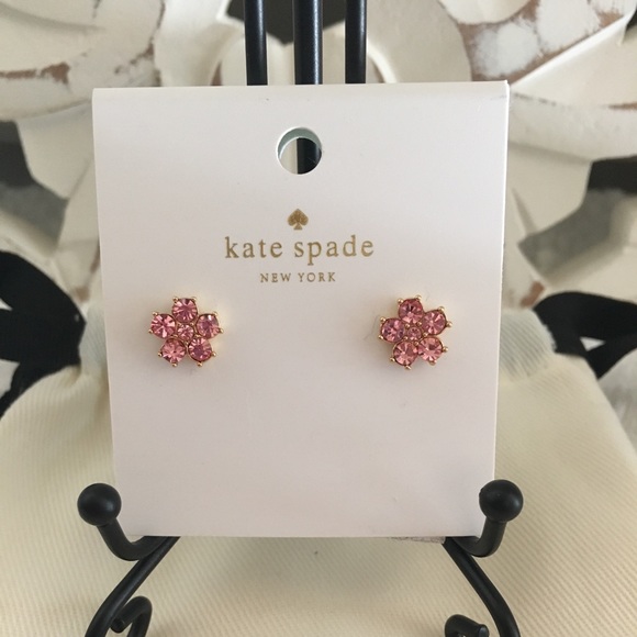 kate spade Jewelry - Kate Spade Pink Flower Studs 🌿🌸🌸🌿